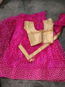 Pink Polka Dot Ethnic Skirt