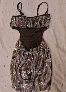 sequin bodycon backless dress