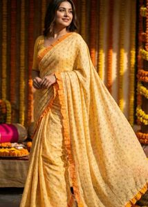 Elegant organza silk Saree