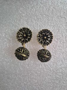 Customized Antique Gold Jhumka Earrings - Unused