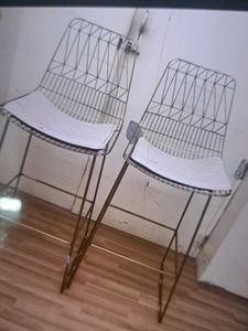 Stylish Gold Bar Stools (Set of 2)