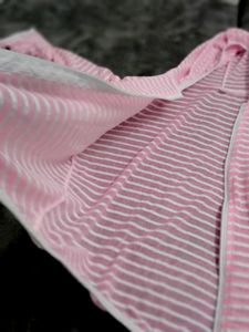 Pink Striped Zip-Up Hoodie