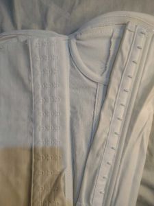 White Corset Top with Black Tie