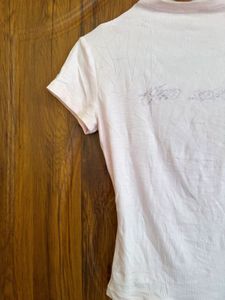 Cute baby Pink Graphic Rinestone T-Shirt