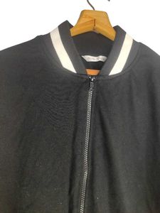 Black Cropped Bomber Jacket LT-23