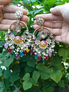 Boho Multicolor Hoop Earrings