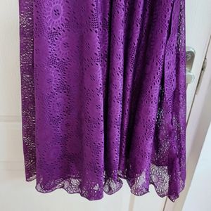 Festive Purple Ethnic Party Gown for 6-8 Yr Girls