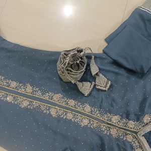 hand embroidered dapka work dress