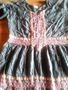 Ethenic Grey Colur Embroidery Work Gown