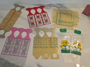Assorted Chocolate Moulds, ribbons, foils, box