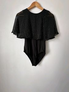 Bershka Backless Shimmer Body Suit