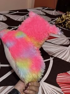 Fluffy Rainbow Cat Plush Toy