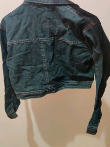 Black CROP DENIM JACKET