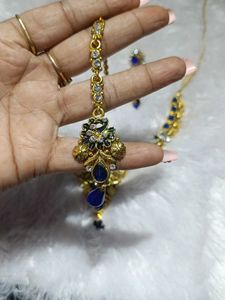 royal blue necklace set