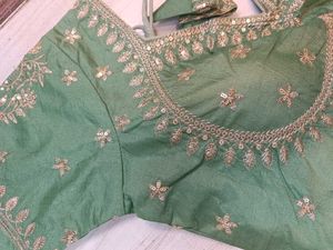 Embroidered Sabyasachi Green Blouse