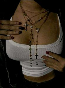 Y2k Multicolored Crystal Necklace