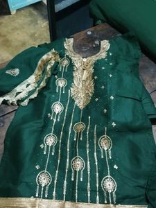 Elegant Green Embroidered Kurta Set
