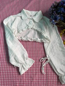 Korean White Crop Shrug 🤍