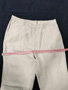 Classic Beige Linen Trousers
