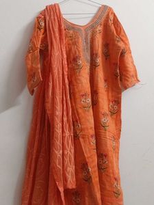 3xl Size beautiful  3 piece Embroidered Kur