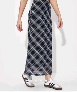 Plaid Straight Skirt