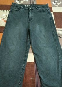 Vintage Wash Wide Leg Jeans