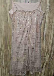 Party Wear Pink Nude Shimmery Bodycon Dress
