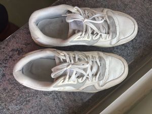 White Lace-Up Sneakers