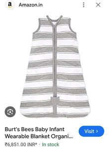 Striped Sleeveless Zip-Up Sleep Sack