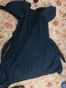 Chic Pleated Puff Sleeve Dress
