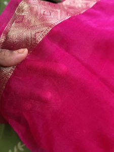 Gulabi Pink Shade light weight saree