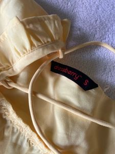 Sunny Yellow Ruffle Crop Top