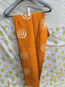 Green &amp; Orange Batik Print Kurta Set