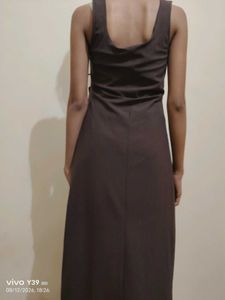 Elegant Brown Maxi Dress