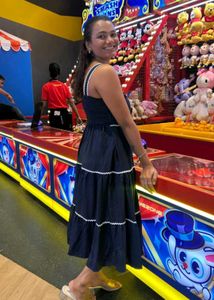 black  Tiered Maxi Dress