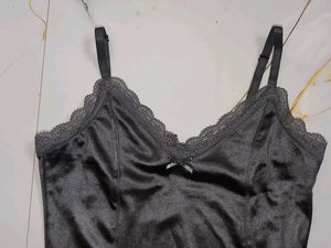 lace trim satin body con H&amp;M dress