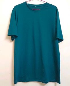 Teal Blue Basic T-Shirt