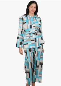 Abstract Print Pajama Set