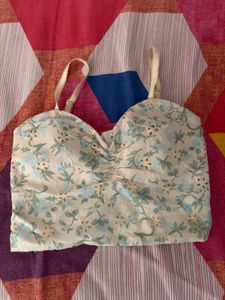 Floral Print Ruched Bralette