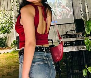 y2k Shiny Red Cowl Neck Sleeveless Top savana