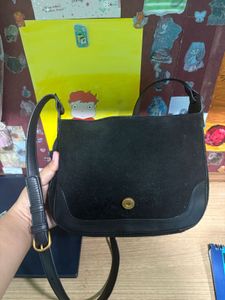 Black Suede Crossbody Bag