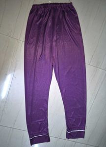 New Purple Satin Pajama Set