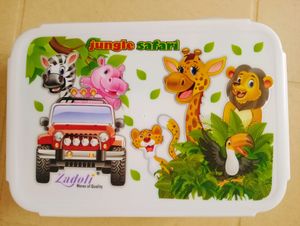 New Multicolour Plastic Lunch Box