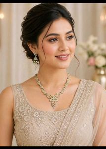 Elegant Diamond Necklace and Earring Set