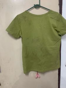 Lime Green V-Neck T-Shirt