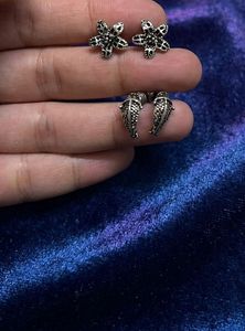 Cute Starfish & Fish Stud Earrings