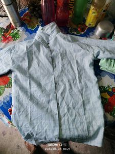 Men's Light Blue Checkered Shirt
