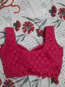 Pink Readymade Saree Blouse