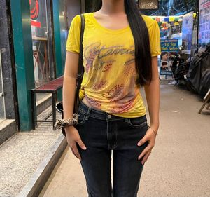 Yellow Embellished T-Shirt