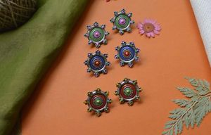 Colorful Stud Earring Set of 3